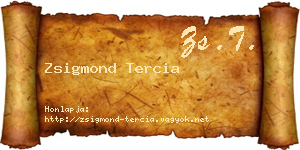 Zsigmond Tercia névjegykártya